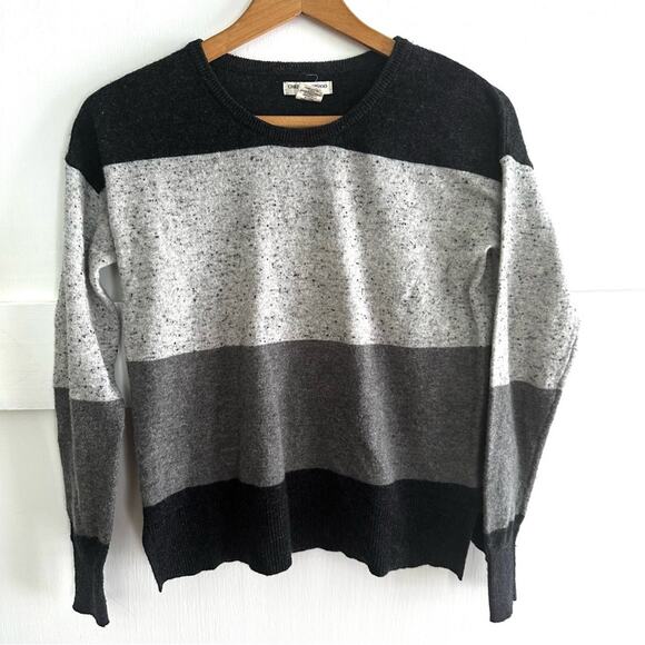 Christian Siriano Merino Alpaca Black & Grey Crew neck Sweater XS - Picture 1 of 5